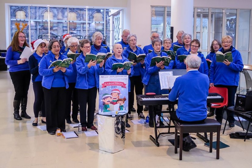 Choir singing at fundraising event